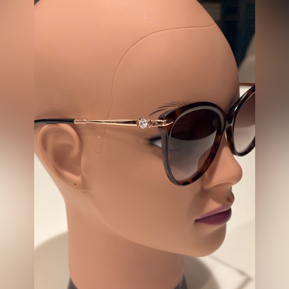 MaxMara Tortoise shell Sunglasses with Gold Accents and jewel